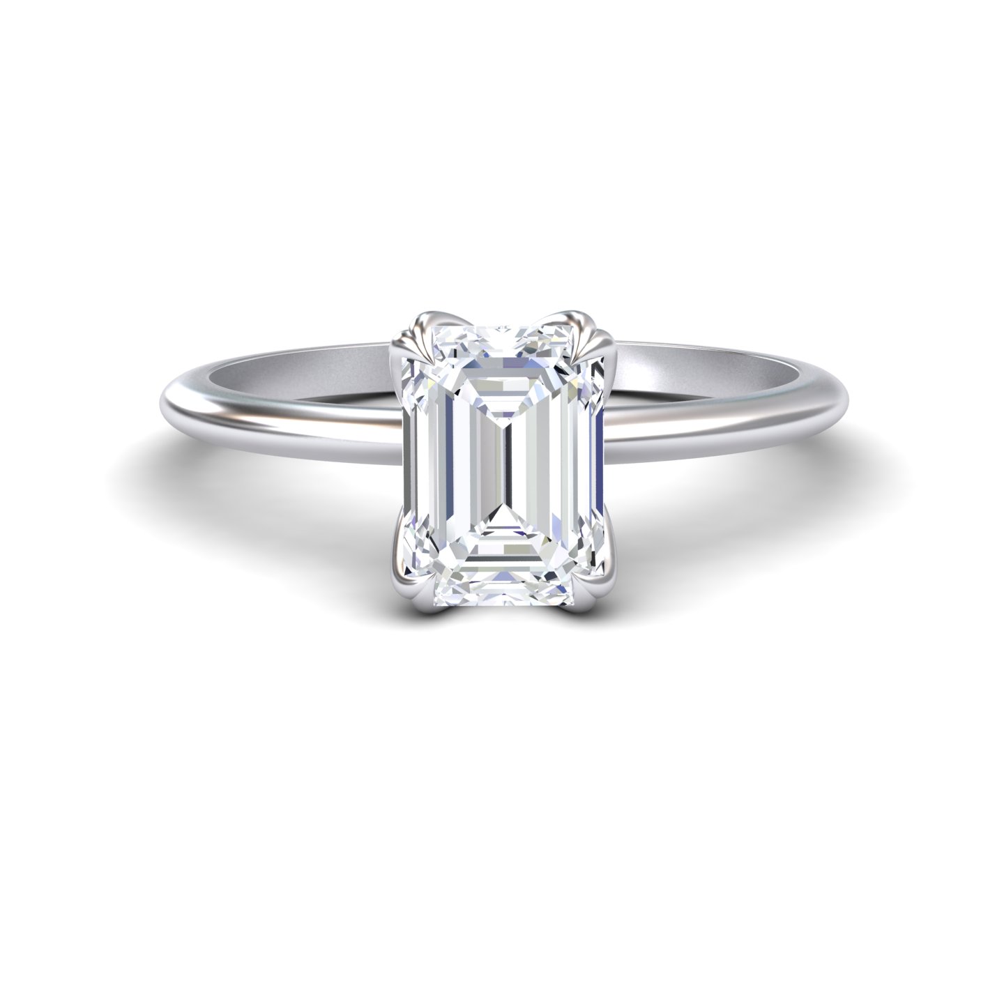 White Diamond Classic Solitaire Engagement Ring - McKenna