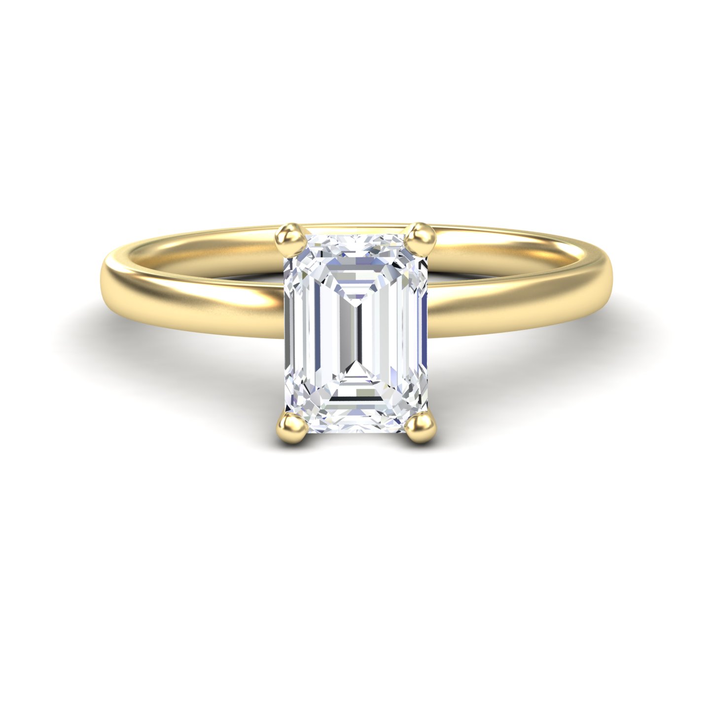 White Diamond Classic Solitaire Engagement Ring - Vaanya