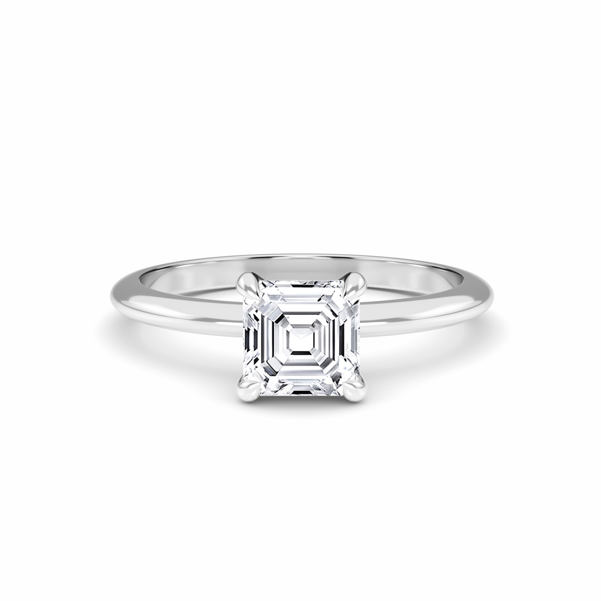 White Diamond Classic Solitaire Diamond Engagement Ring - Faith