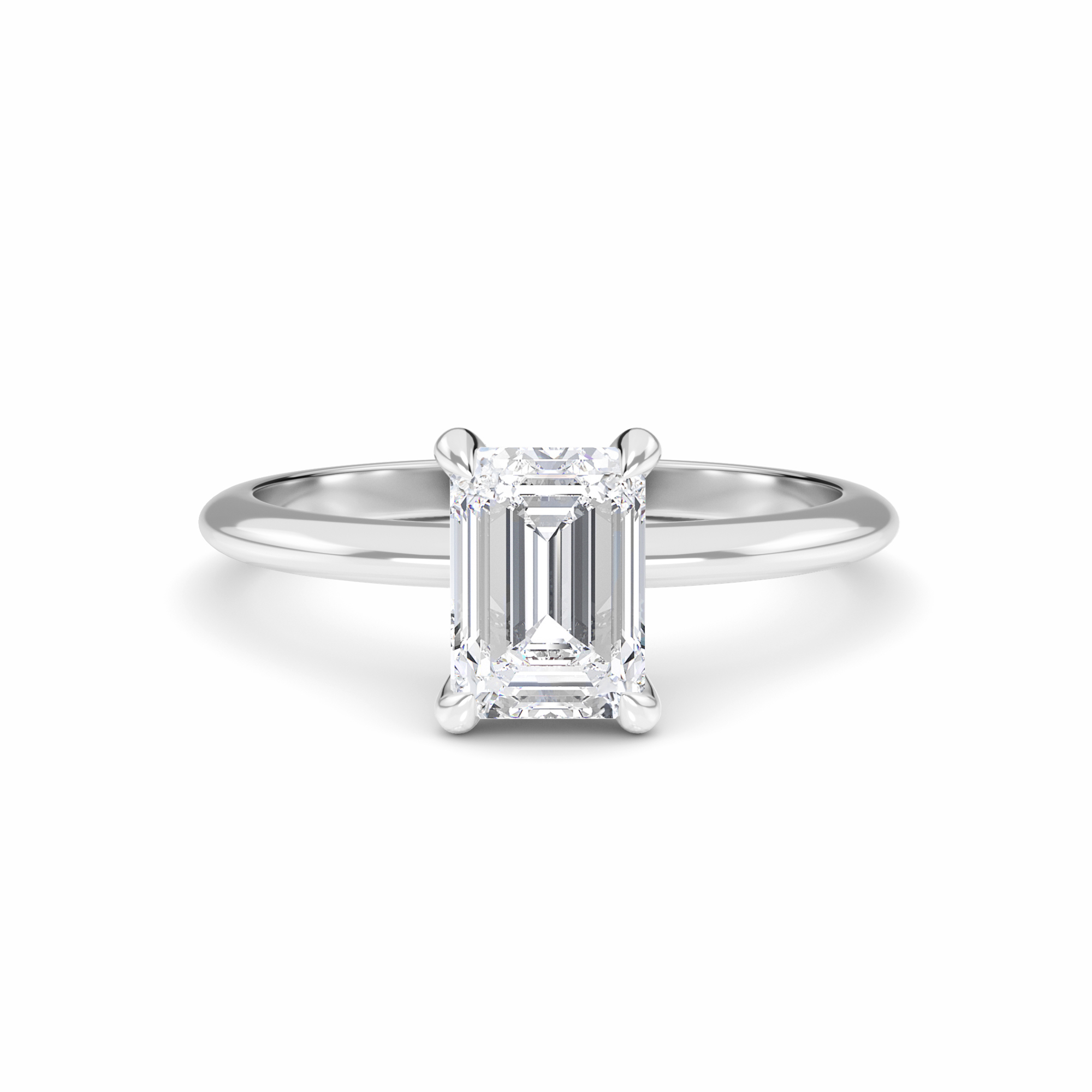 White Diamond Classic Solitaire Diamond Engagement Ring - Faith
