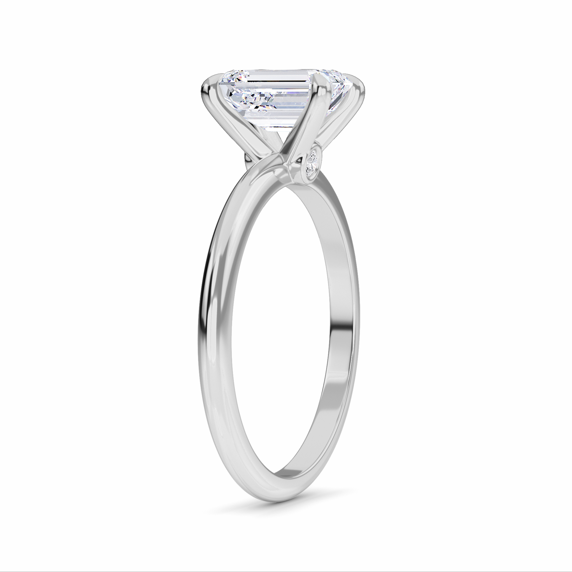 White Diamond Classic Solitaire Diamond Engagement Ring - Faith