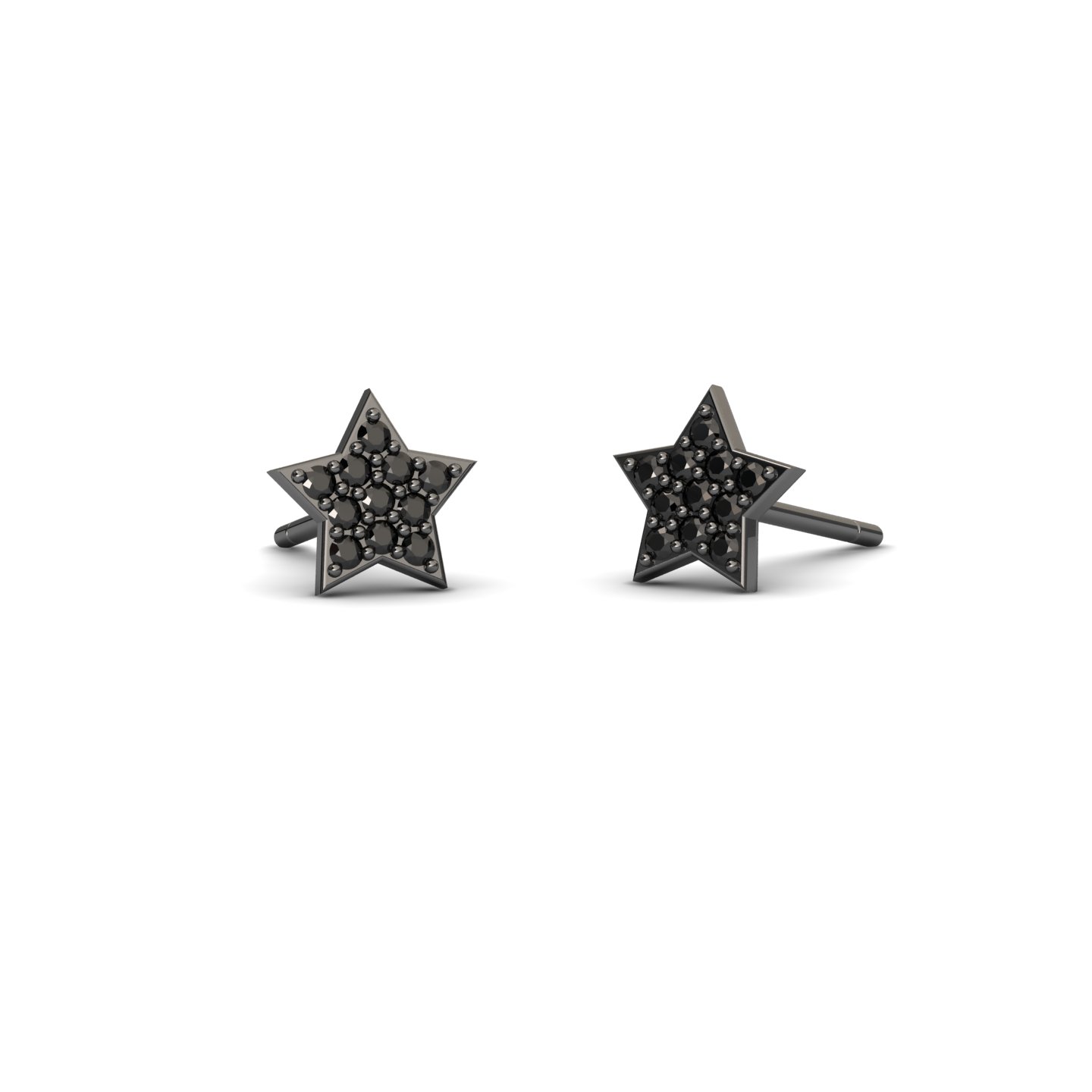 Black Diamond Celestial Sparkle Star Earrings - Nargis