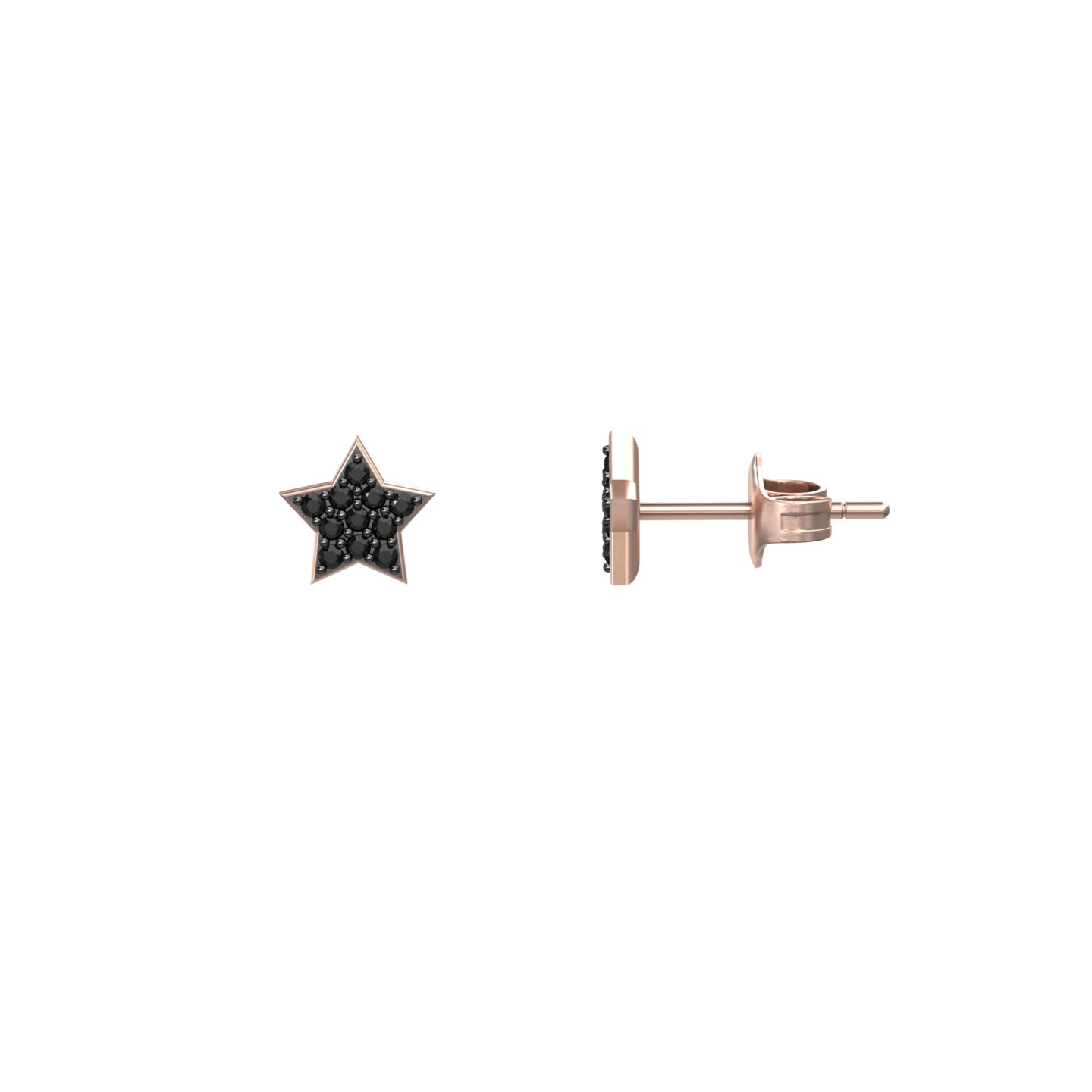 Black Diamond Celestial Sparkle Star Earrings - Nargis