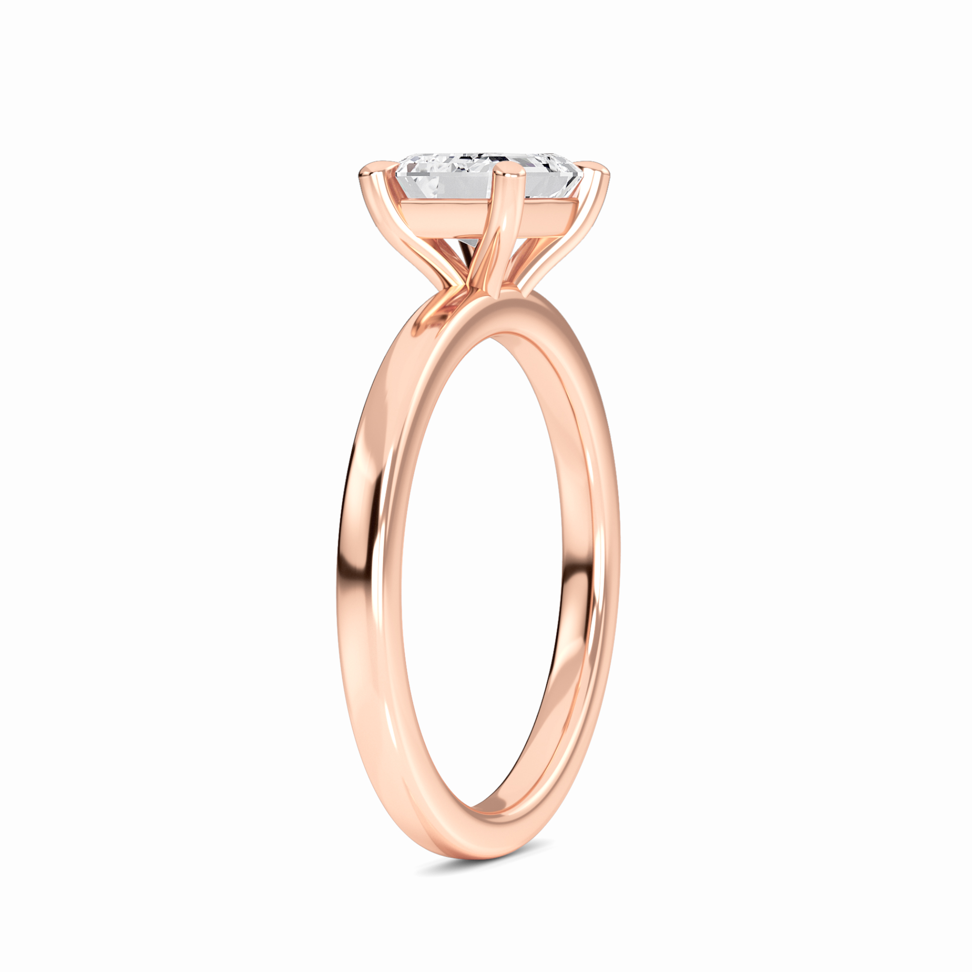 White Diamond Classic Four-Prong Solitaire Engagement Ring - Catriona