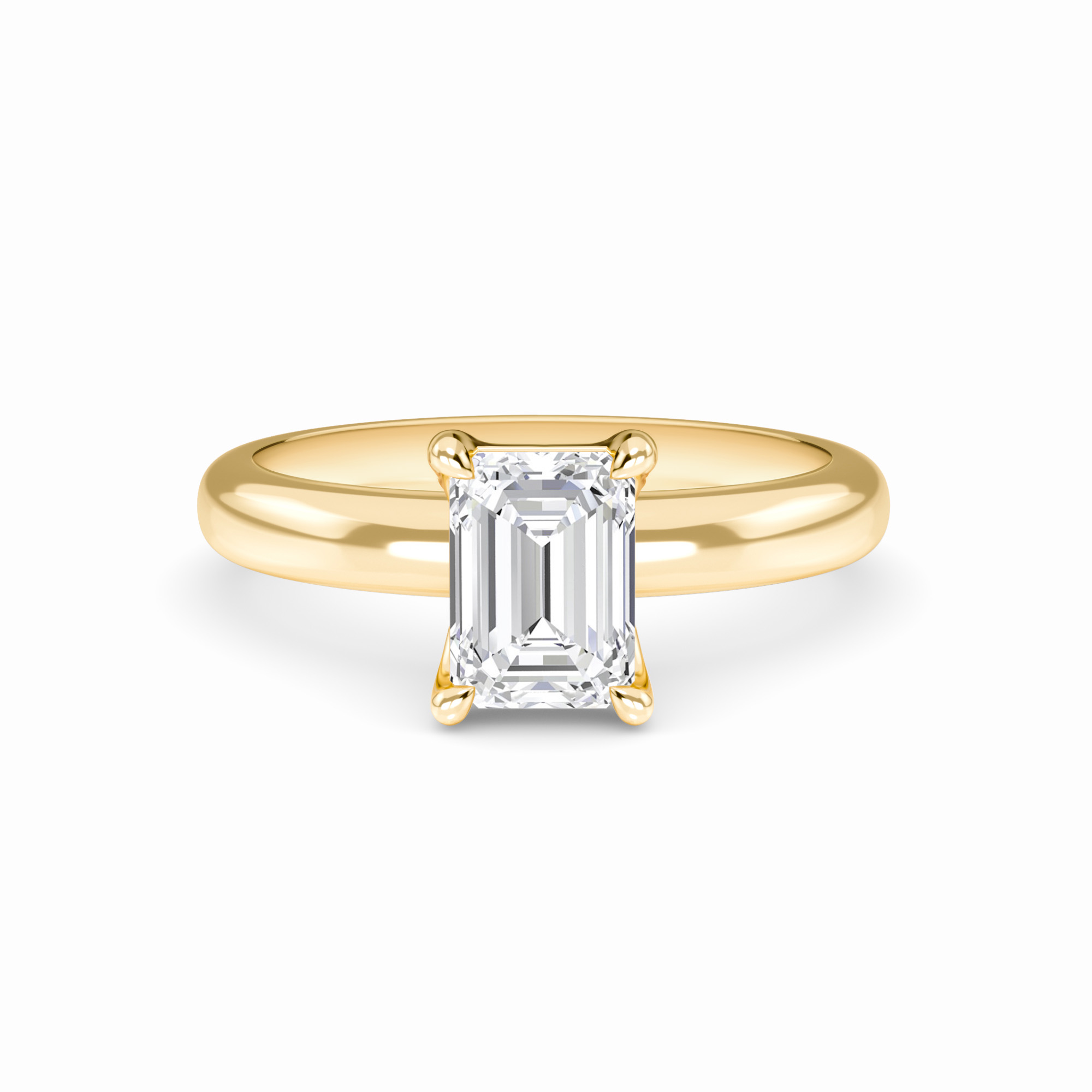 White Diamond Classic 6-Prong Solitaire Engagement Ring - Leonie