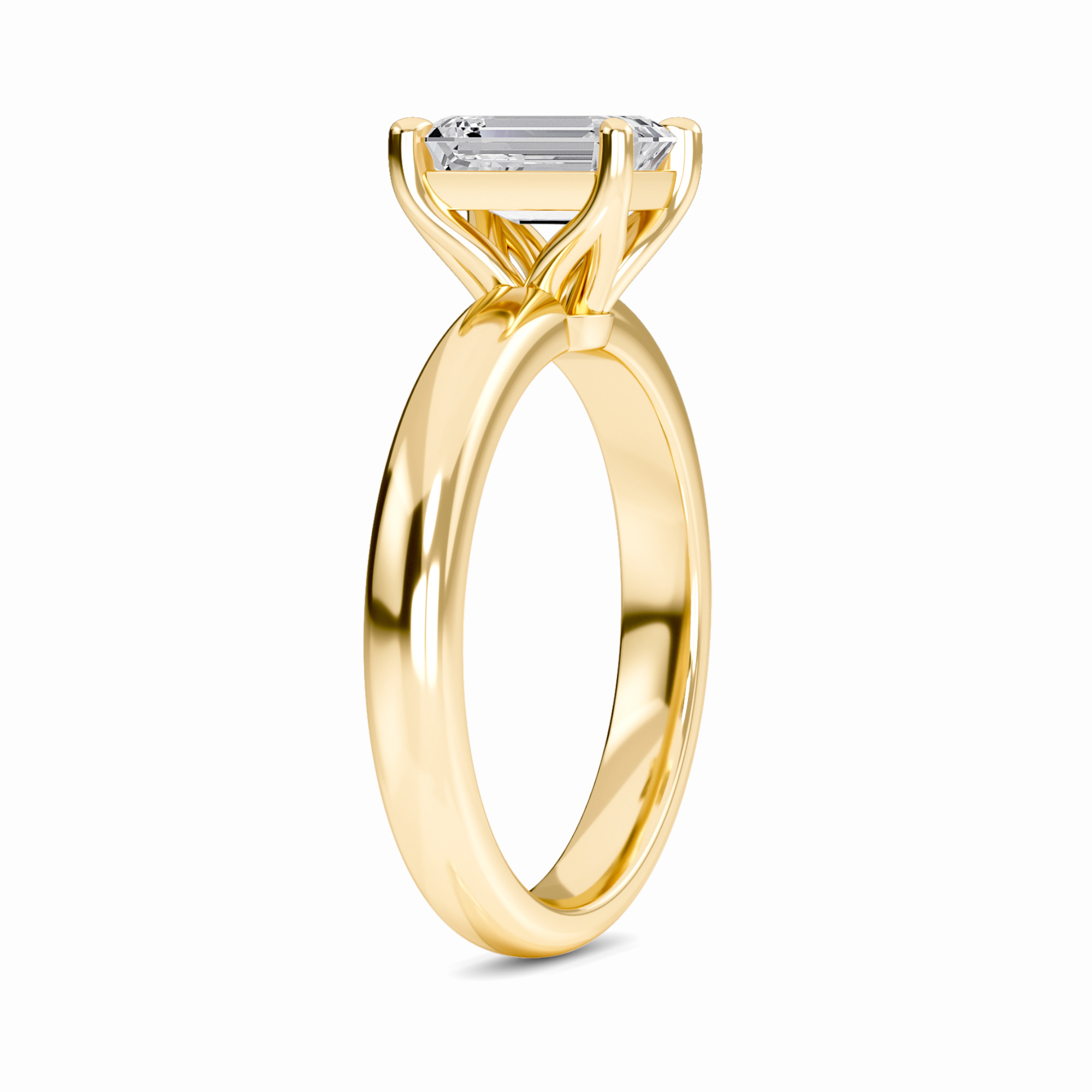 White Diamond Classic 6-Prong Solitaire Engagement Ring - Leonie