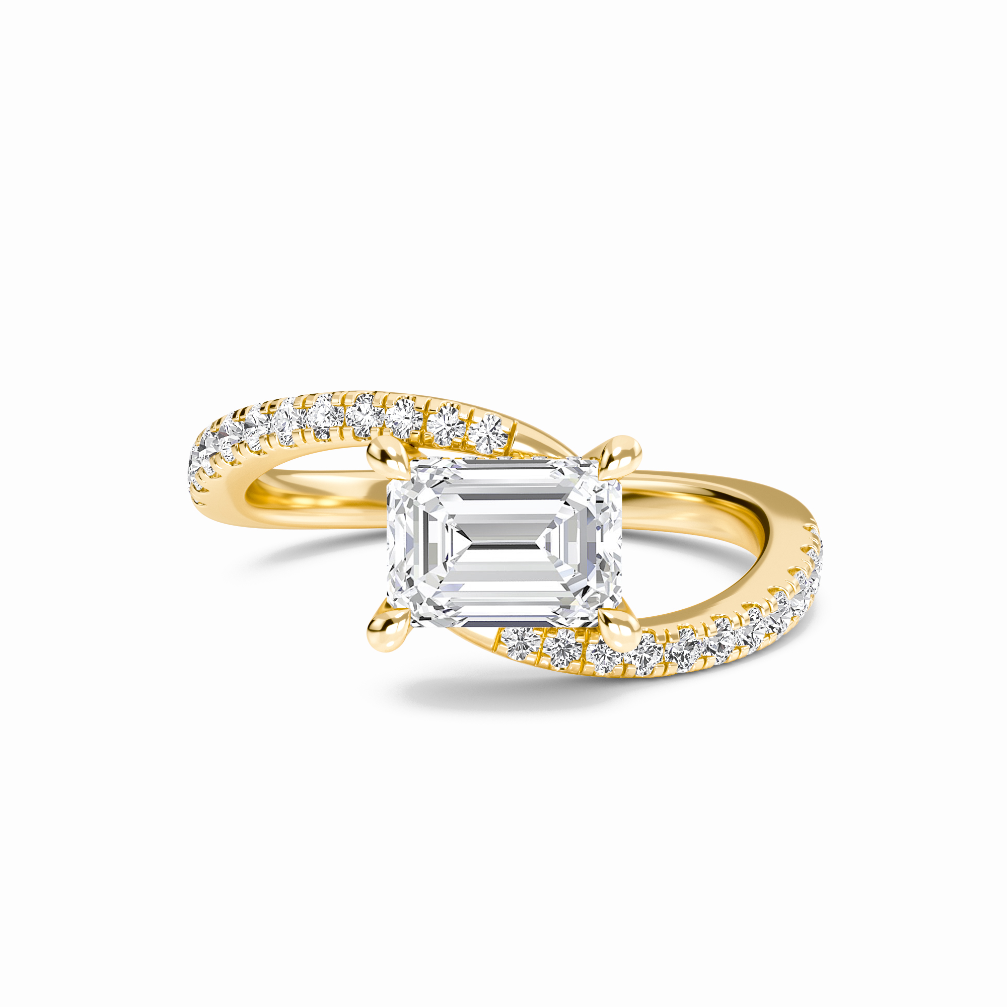 White Diamond Hidden Accent Unique Designs Engagement Ring - Kashvi