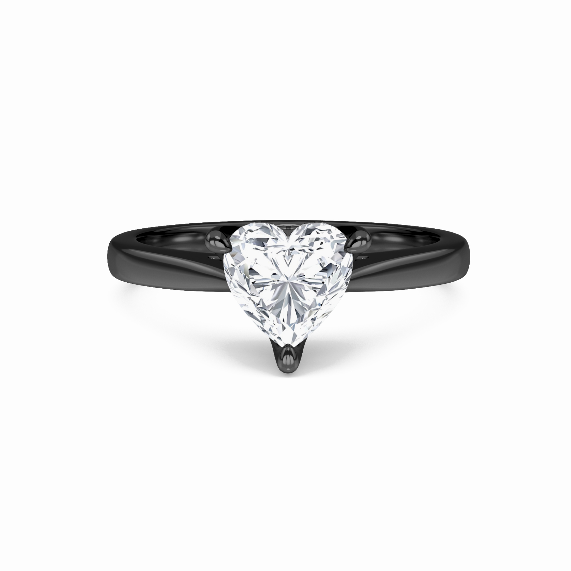 White Diamond Hidden Accent Engagement Ring - Wren
